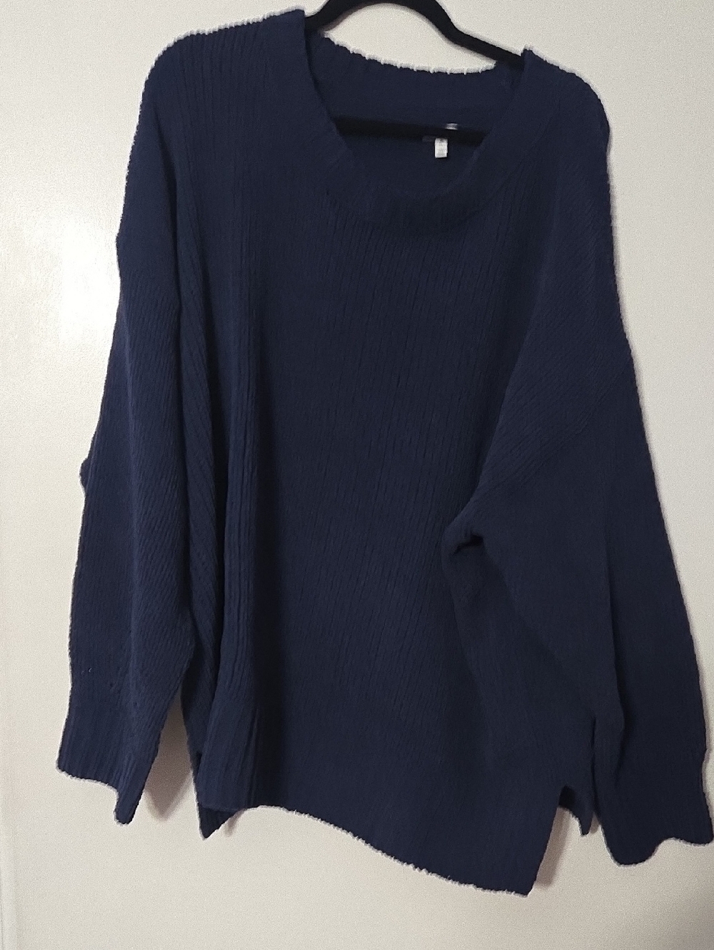 aerie Navy Scoop Neck Crew Sweater